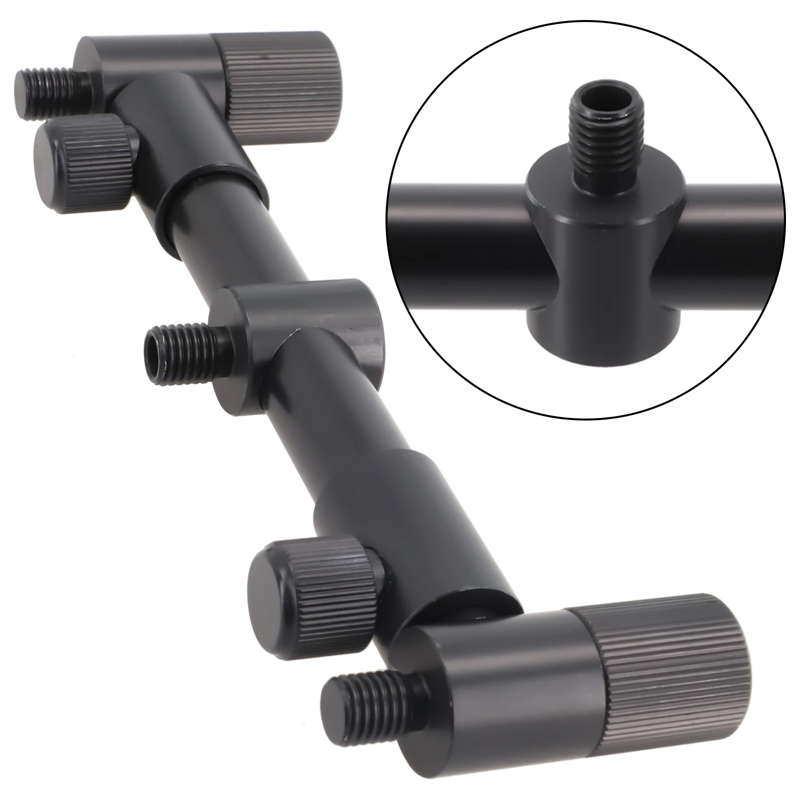 Extendable Aluminum Alloy Carp Fishing Rod Rest Holder For Bite Alarm Bankstick 2 3 Heads Black Outdoor Fishing Equipment view 5