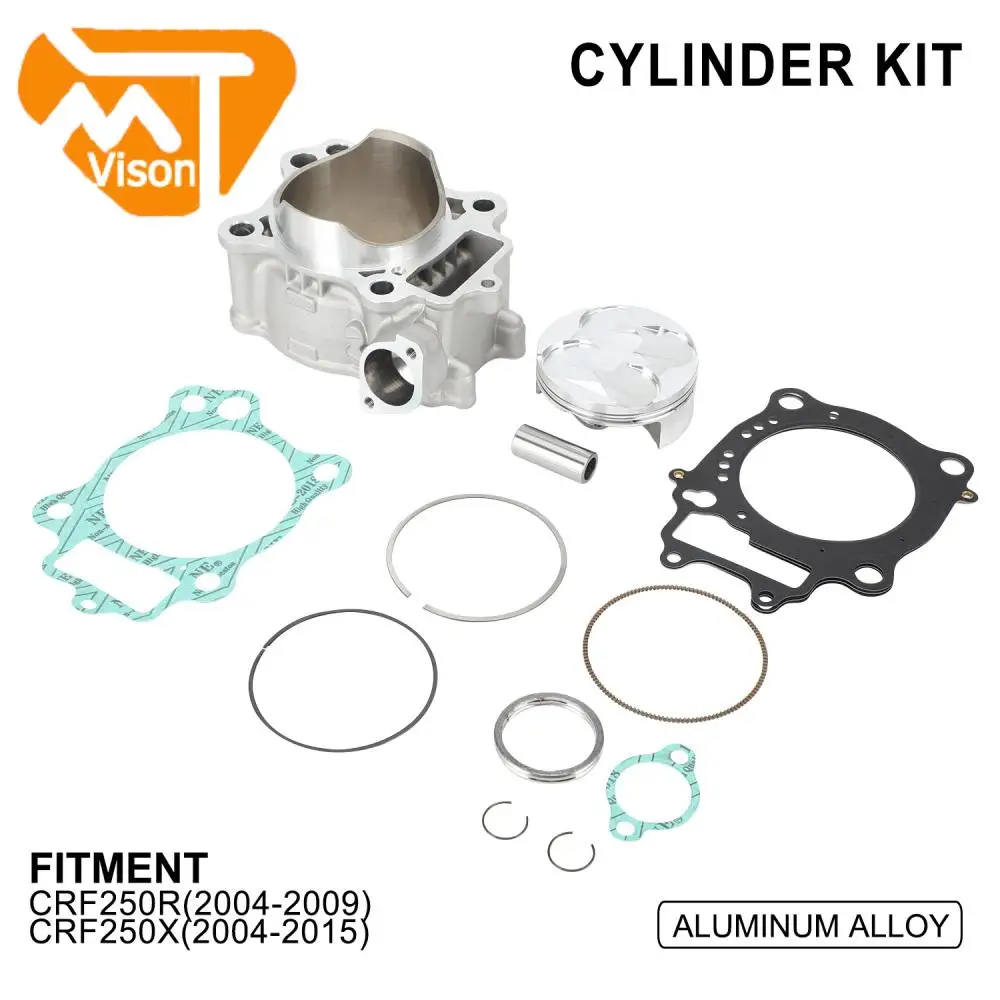 Cylinder Piston Gasket Kit Motorcycle Cylinder Block Kit Piston Rings Head Base Gasket Kit for HONDA CRF250R 2004-2009 CRF 250R