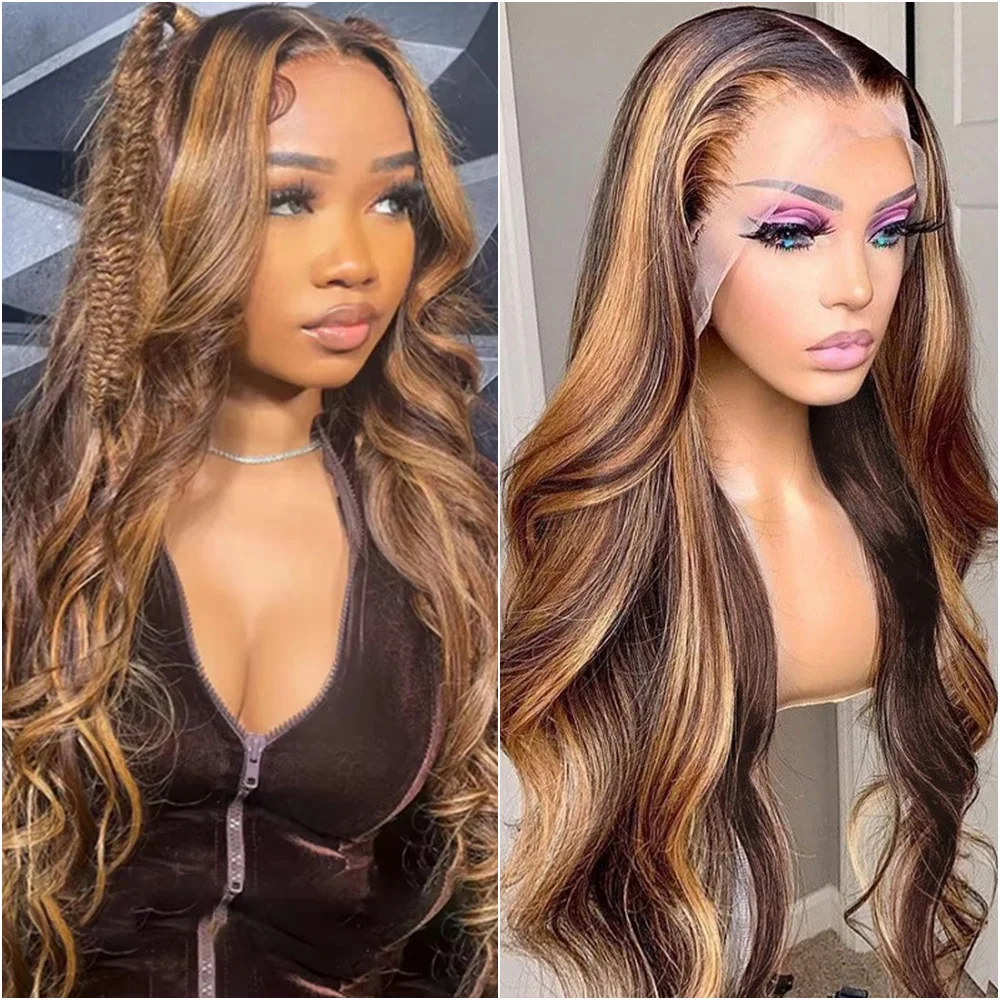 

Парик с волнистыми локонами 427 Highlight, 13x6 HD Lace Frontal, предварительно выщипанный, 13x4, с прозрачным кружевом, блонд, из натуральных человеческих волос, для женщин