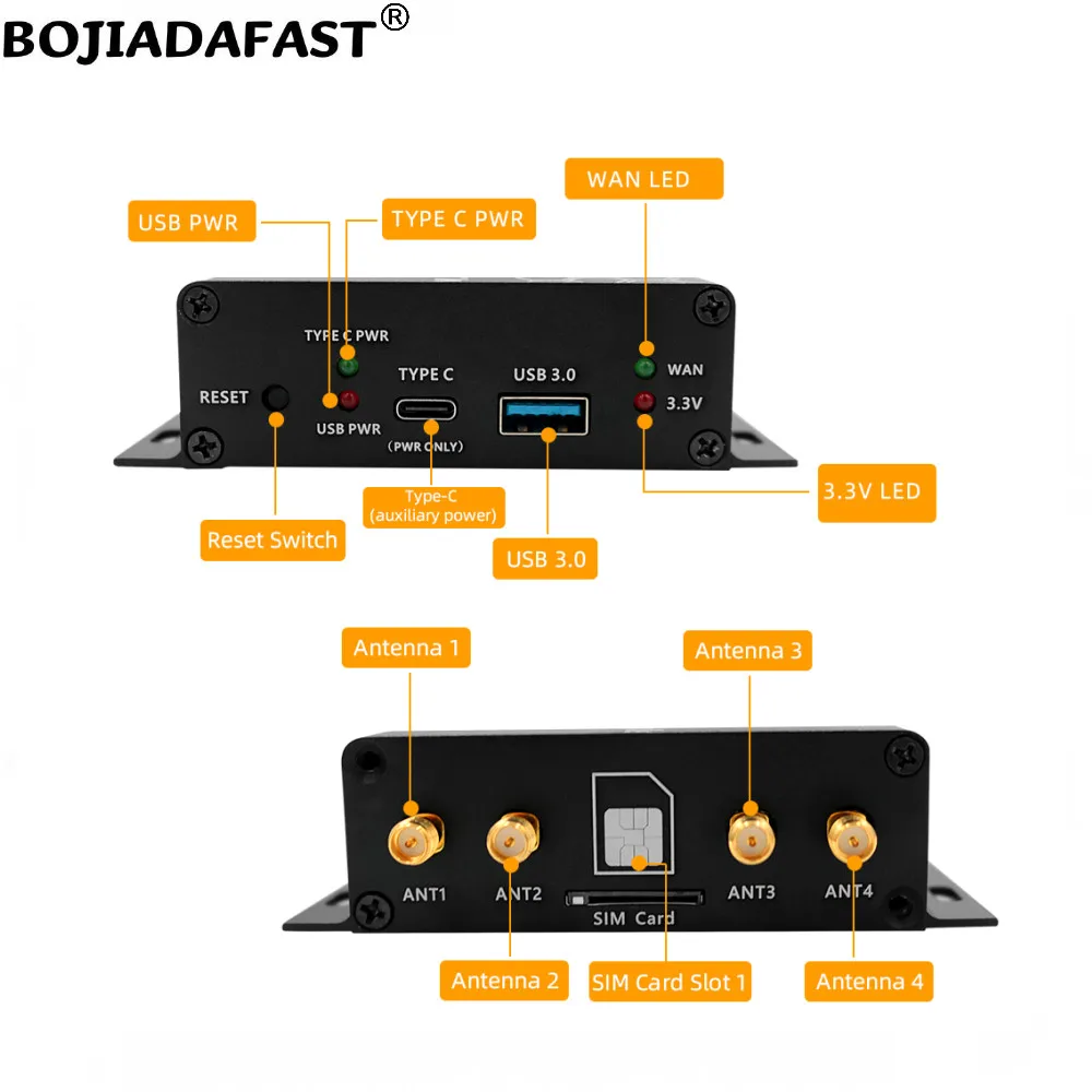 Imagem -02 - Adaptador de Módulo sem Fio com Slot para Cartão Sim Cabo Ngff M.2 Key-b para Usb 3.0 4antena Estojo de Proteção para 5g 4g Lte Gsm Wwan Modem