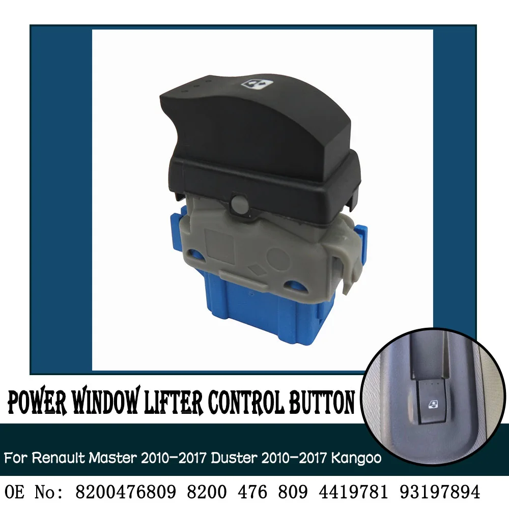 Master Power Window Switch 8200476809 8200 476 809 For Renault Master 2010-2017 Duster 2010-2017 Kangoo 4419781 93197894