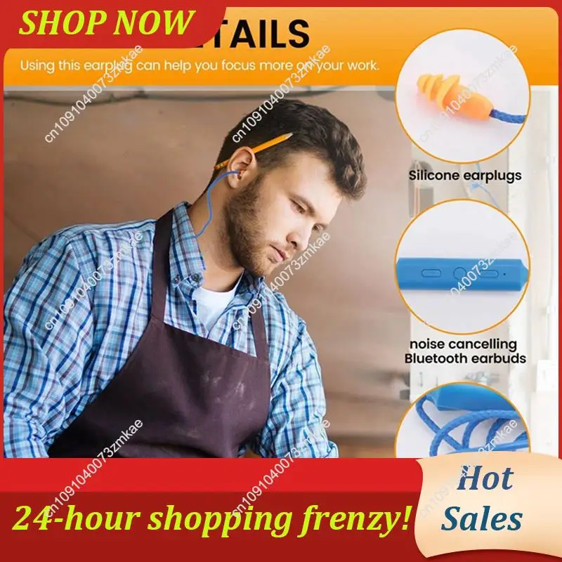 Daily Sale 4PCS Earphone Bluetooth Ear Plugs For Work,Hearing Protection, Noise Suppression,Construction Sites, Noisy Places