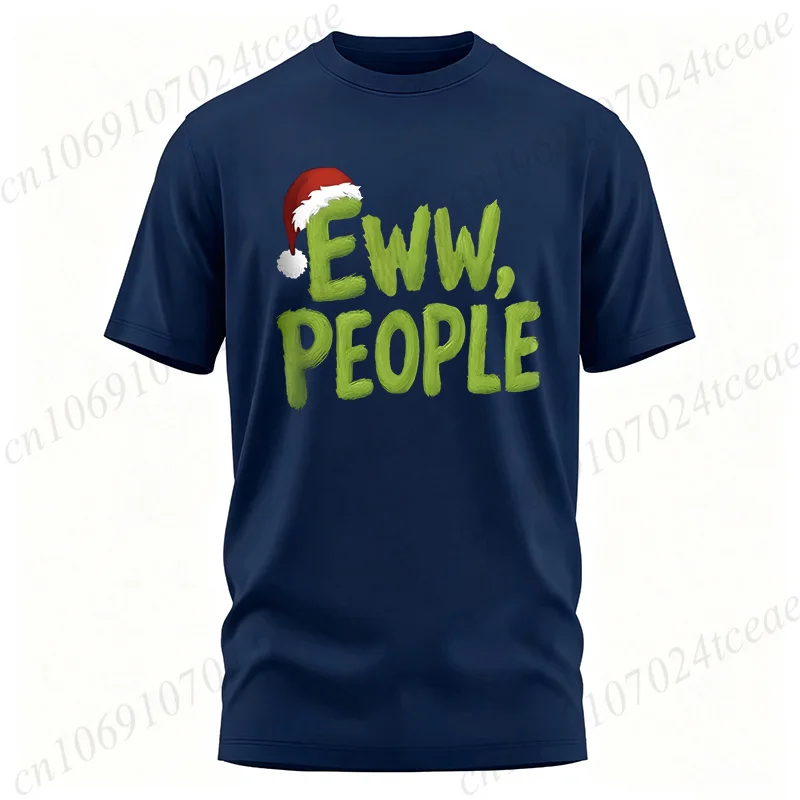 Herren Damen Vintage-Kleidung Eww People Lustiger Slogan-Print T-Shirt Weihnachts-Grafik-T-Shirts Kurzarm-T-Shirts Xmas-Geschenk – Detail 3