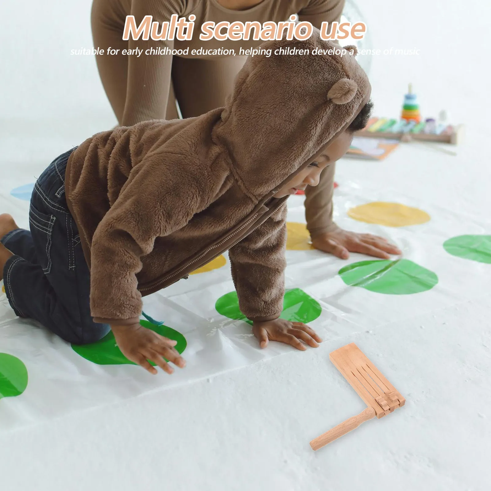 Natural Wood Spinning Ratchet Noise Maker Traditional Matraca for Soccer Events Football Games Party Favors Loud Cheerful Sound