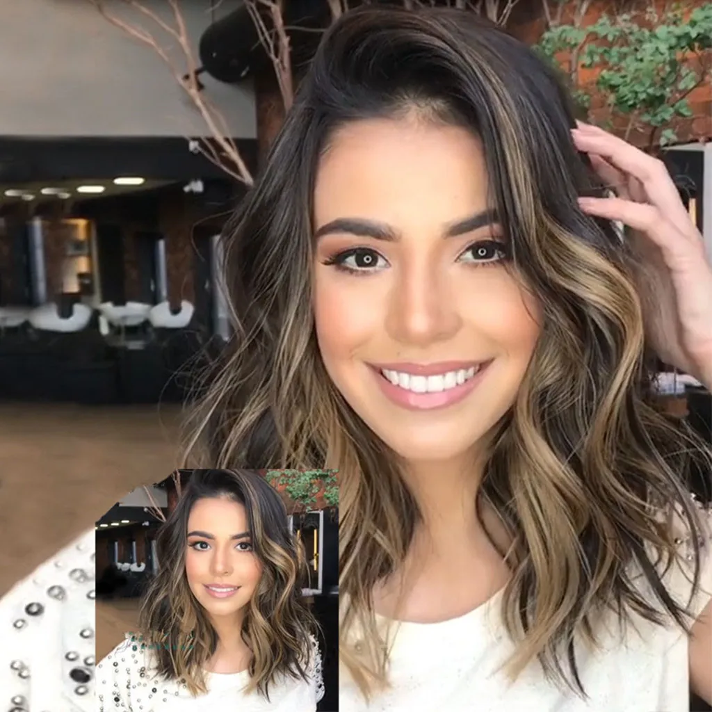 Brązowa peruka z kręconymi włosami Długość ramion Krótka peruka z kręconymi włosami Moda damska Impreza przebierana Naturalne realistyczne peruki na codzienne imprezy