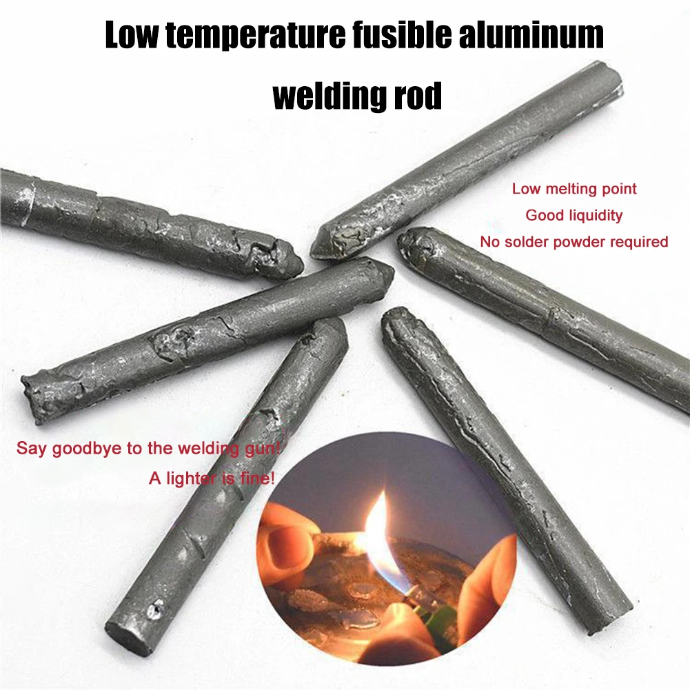 Powder Cored Aluminum Soldering Rods 10Pcs, Easy Melt Welding Sticks with High Thermal Conductivity    OOO