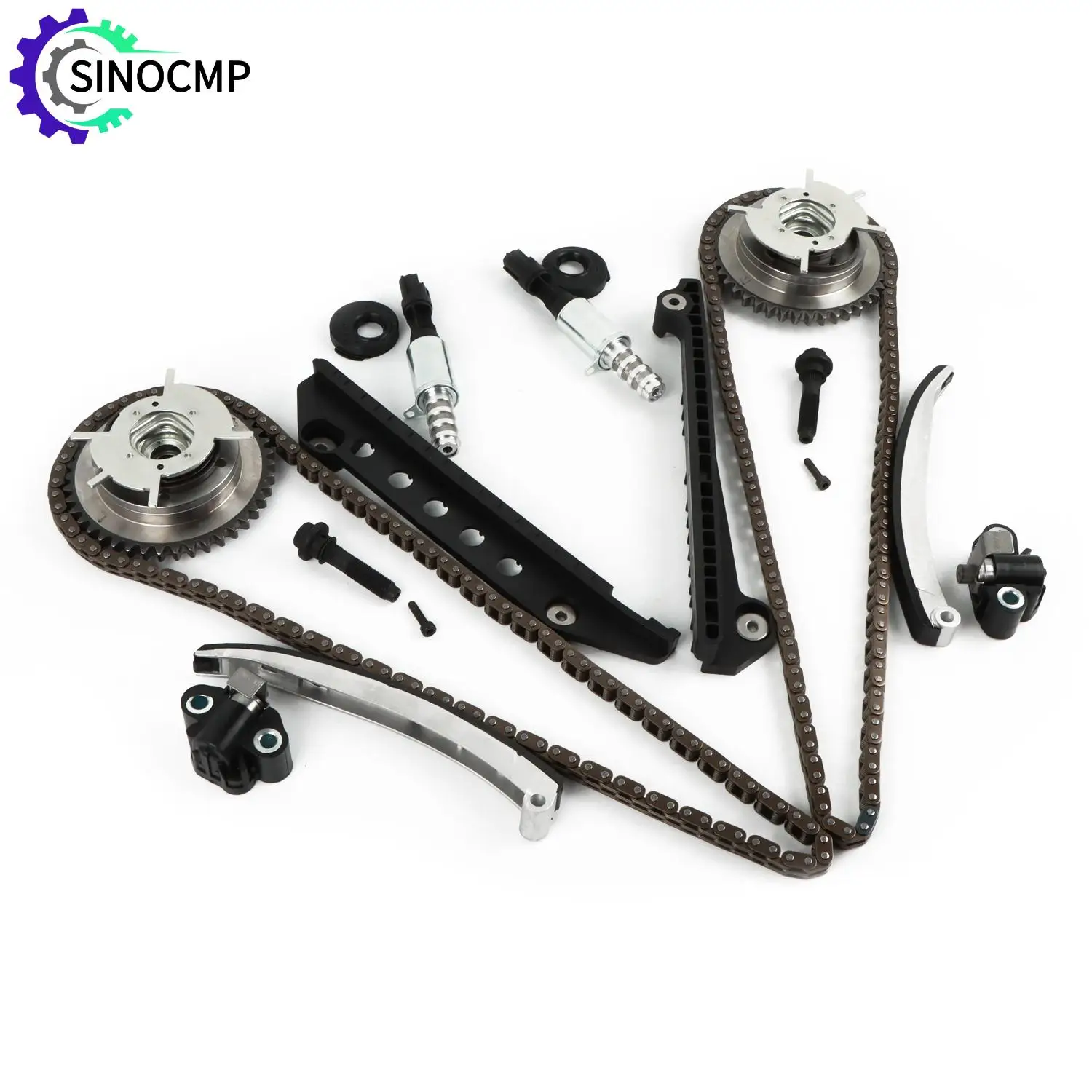 

Timing Chain Kit Cam Phaser VCT Selenoid Fit 05-10 Ford F-150 Explorer Mustang Mountaineer 4.6L TRITON 4R3Z-6B274-BA Engine Part