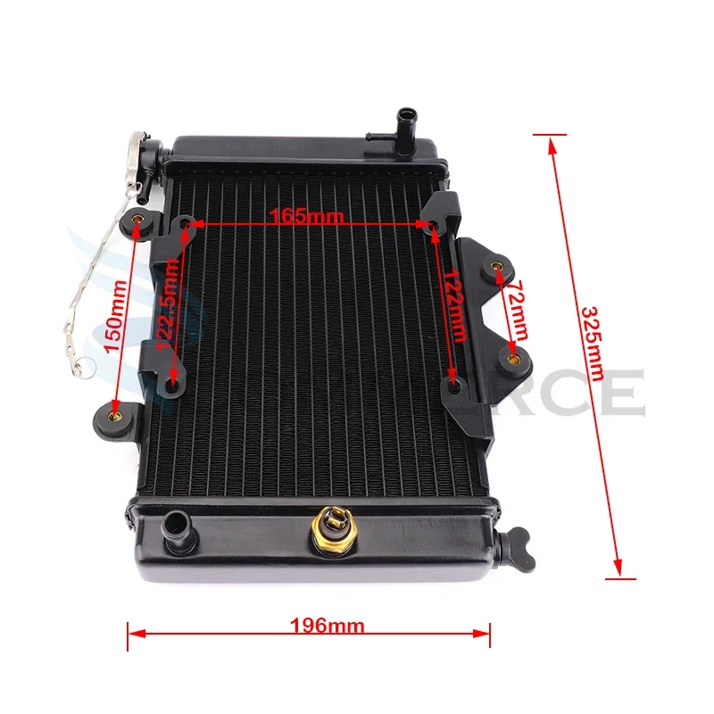 ATV Water cooling engine cooler Water Tank Radiator Water Cooler Cooling for 150cc 200cc 250cc UTV Quad Dirt Bike Buggy parts