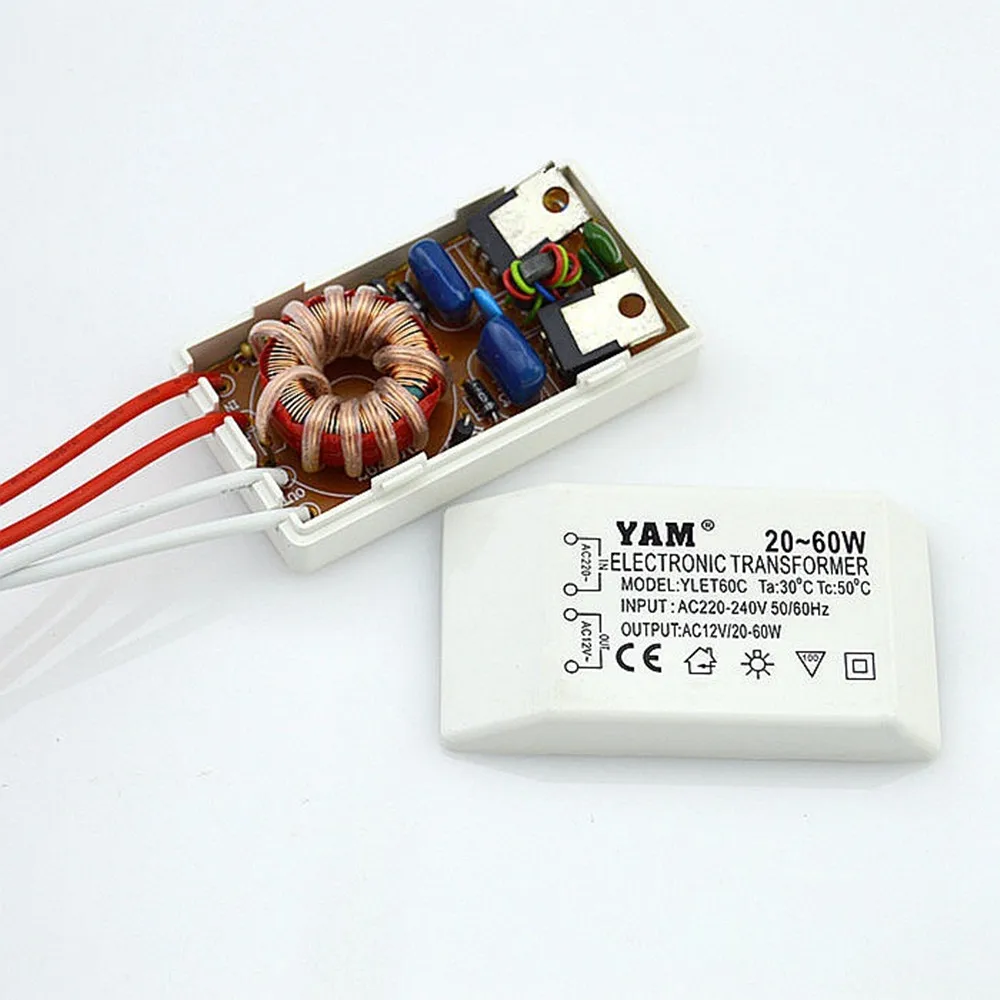 220V to AC 12V Electronic Transformer Voltage Converter 20 TO 60W  Halogen Light  Driver Power Supply Transformer