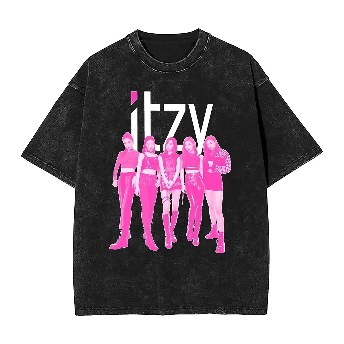 Fashion  Itzys Pink T Shirt Summer Girl Group Streetwear T Shirts 2024 Cotton Trending Tee Shirt For Male Short Sleeve Tops