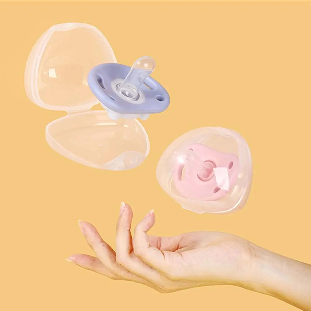 

Portable Newborn Bite Supplies Silicone Baby Gift Soother Nipples With Storage Box Cartoon Baby Pacifier Infant Sleep Nipple