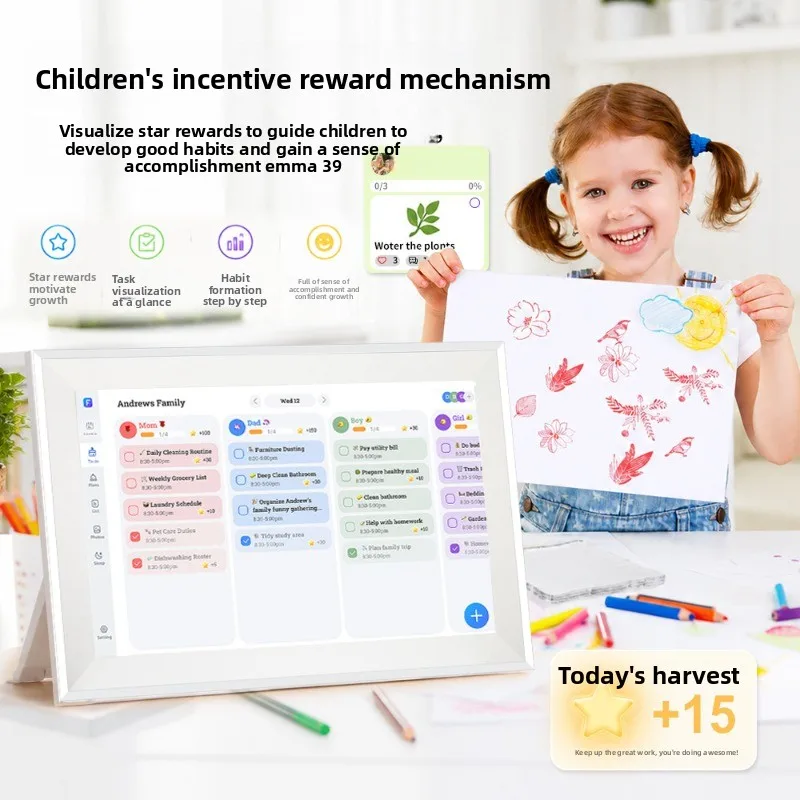 15.6-Inch software Fotocube itinerary management, digital photo frame, home smart electronic calendar cloud photo frame