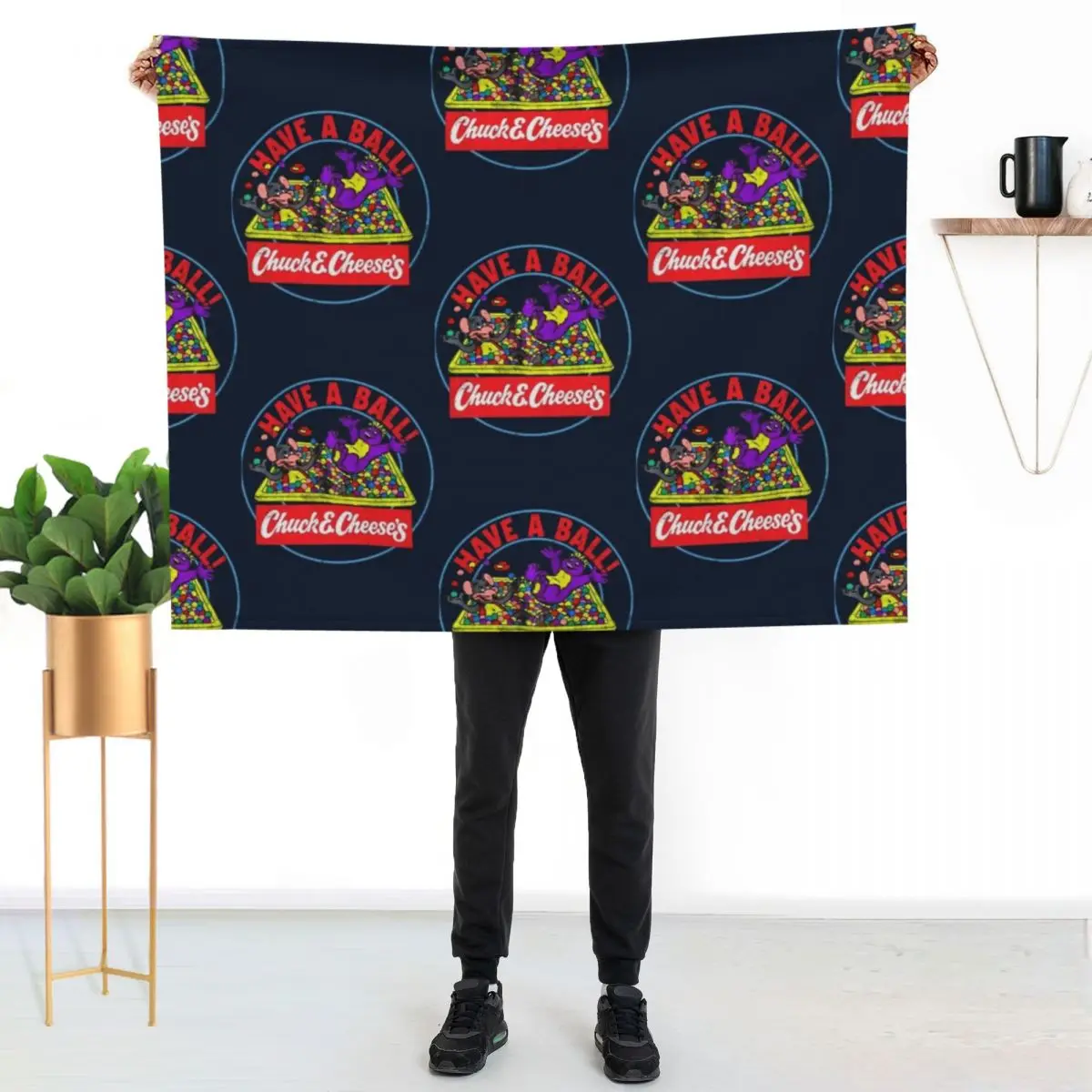 Copy oHave a Ball (vintage 80s Chuck E Cheese) Throw Blanket Soft Comfort Blanket for Reading Watching TV