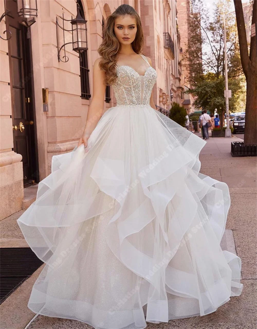 Abiti da sposa con stampa floreale in pizzo bohémien per le donne abiti da sposa senza maniche con scollo a cuore creativo lunghezza di lavaggio Vestido De Novia