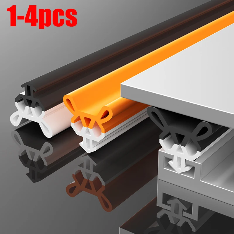 

4M Plastic Steel Window Sealing Strip Flexible TPE Window Gap Insulation Weatherstrip Bilateral Windproof Dustproof Strip