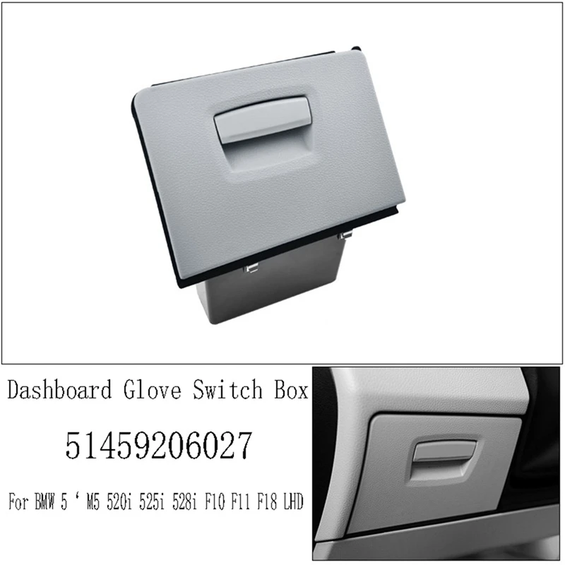 Super Sale Dashboard Glove Switch Box Toolbox Box Storage Case for BMW 5' M5 520i 525i 528i F10 F11 F18 LHD Gray 51459206027