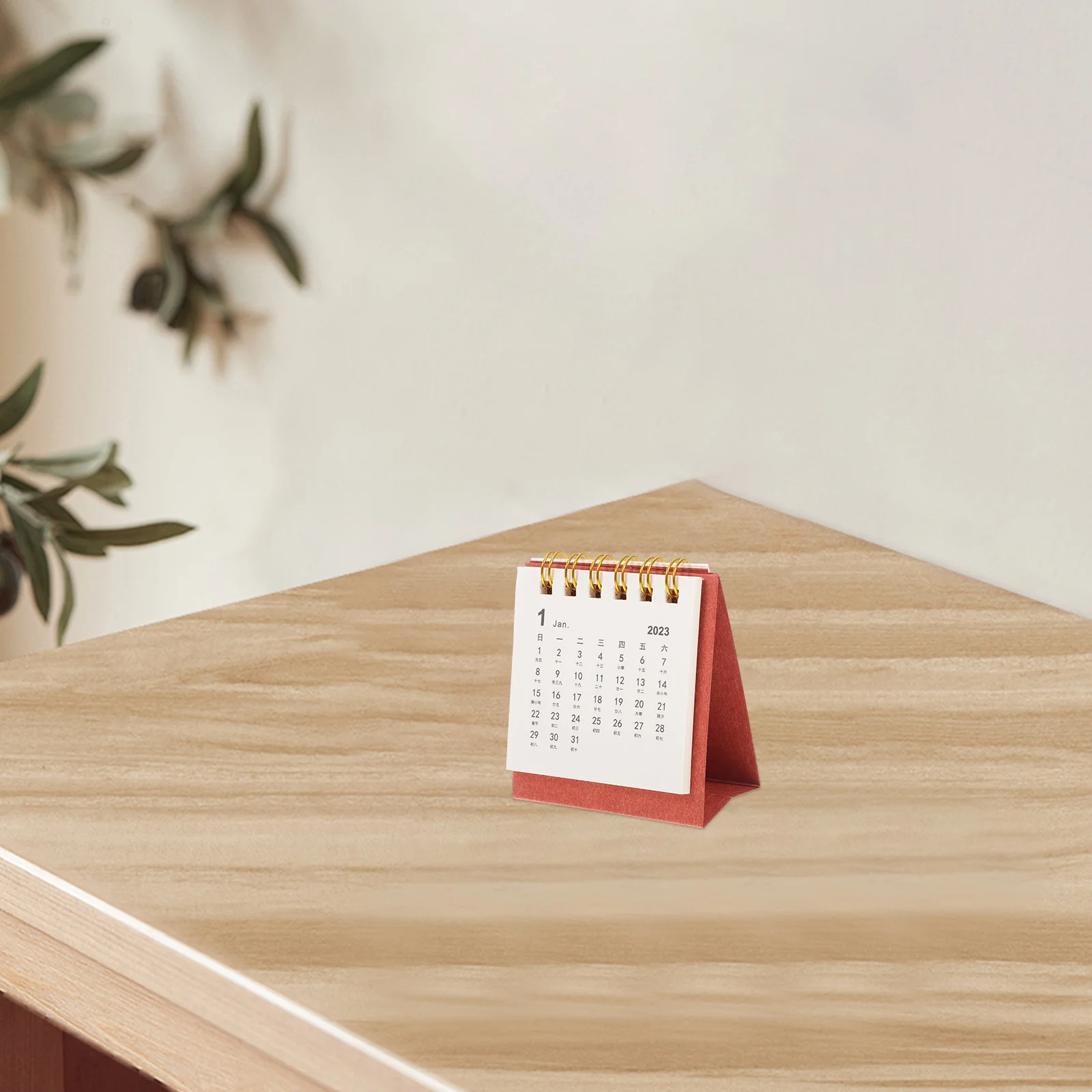

Small Desk Calendar Mini Simple Decorations Office Paper Desktop Flip Student Standing Monthly
