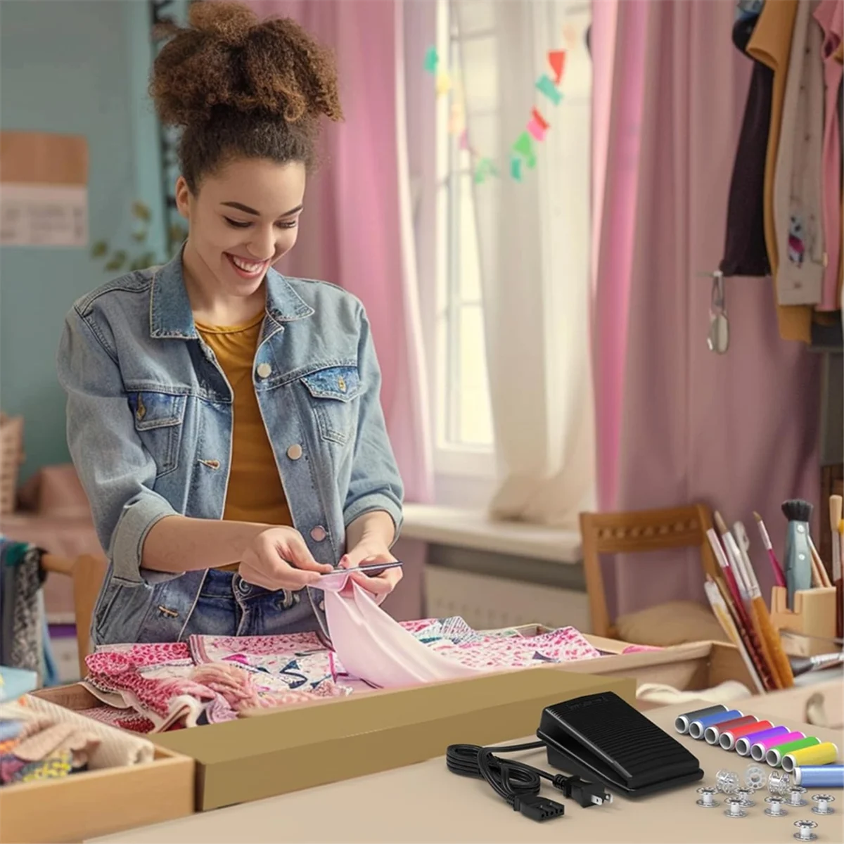 A20M Sewing Machine Pedal and Power Cord for Singer 359102-001 2263 4423 E99670 8280 44s 4452 2277 4411 3116 3337 US Plug