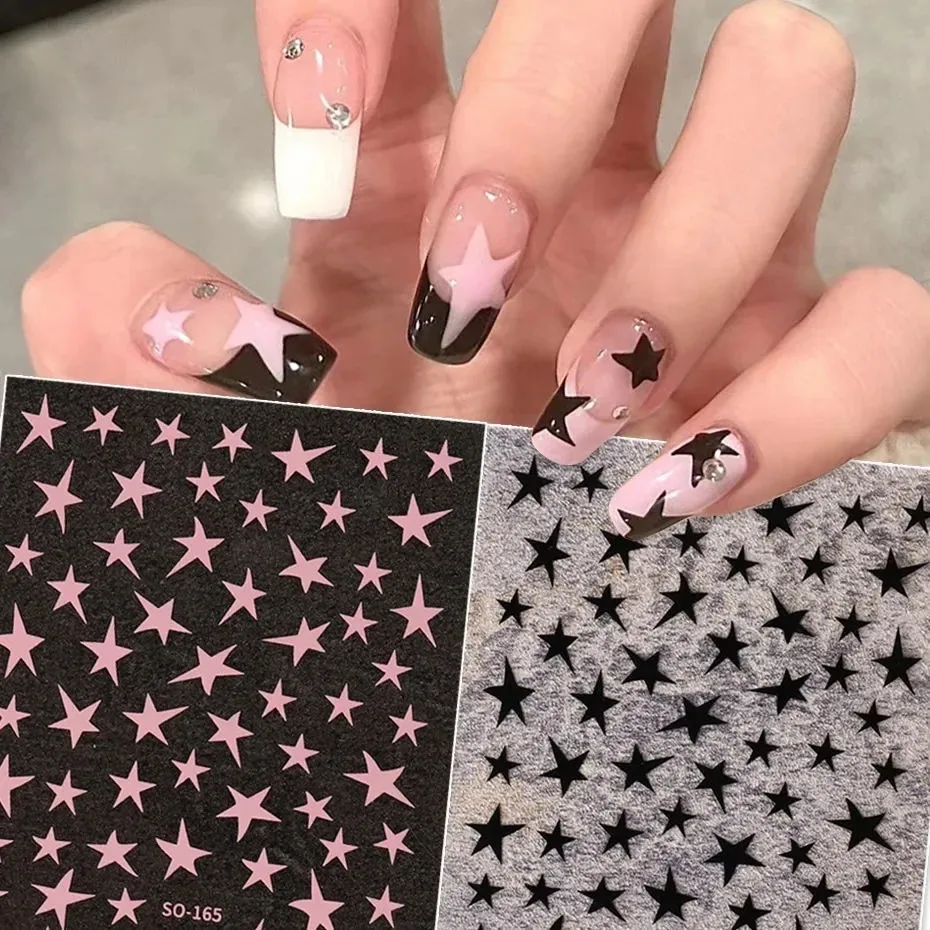 Nowe 4 szt. naklejek na paznokcie, letni zestaw naklejek na paznokcie z napisami, dekoracyjne naklejki wstążki, slidery do manicure, naklejki na paznokcie ZJT05