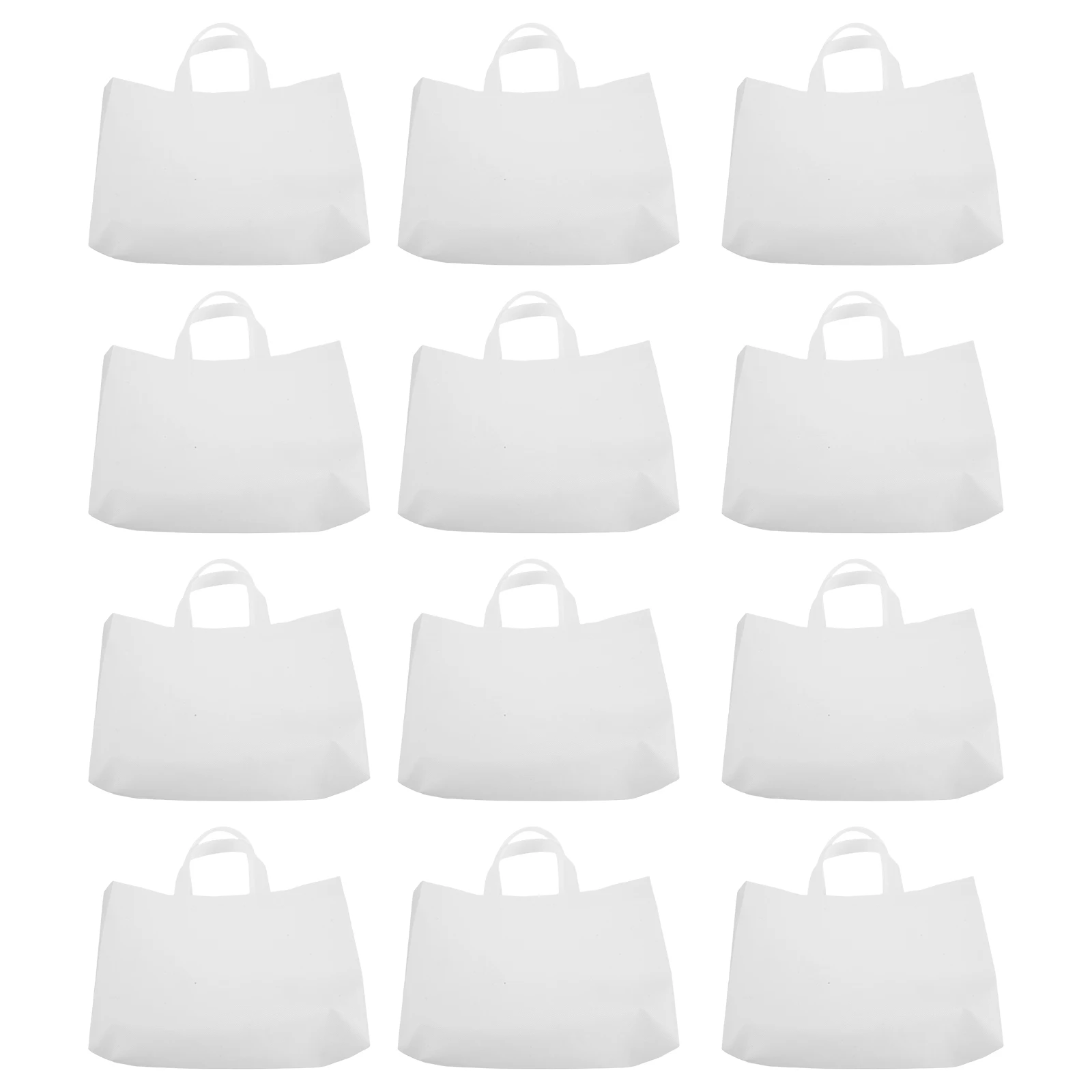 

30Pcs Non Woven Tote Bags Blank Reusable White Grocery Tote Bag with Handles for Birthday Party Favors Sublimation Crafts Gift