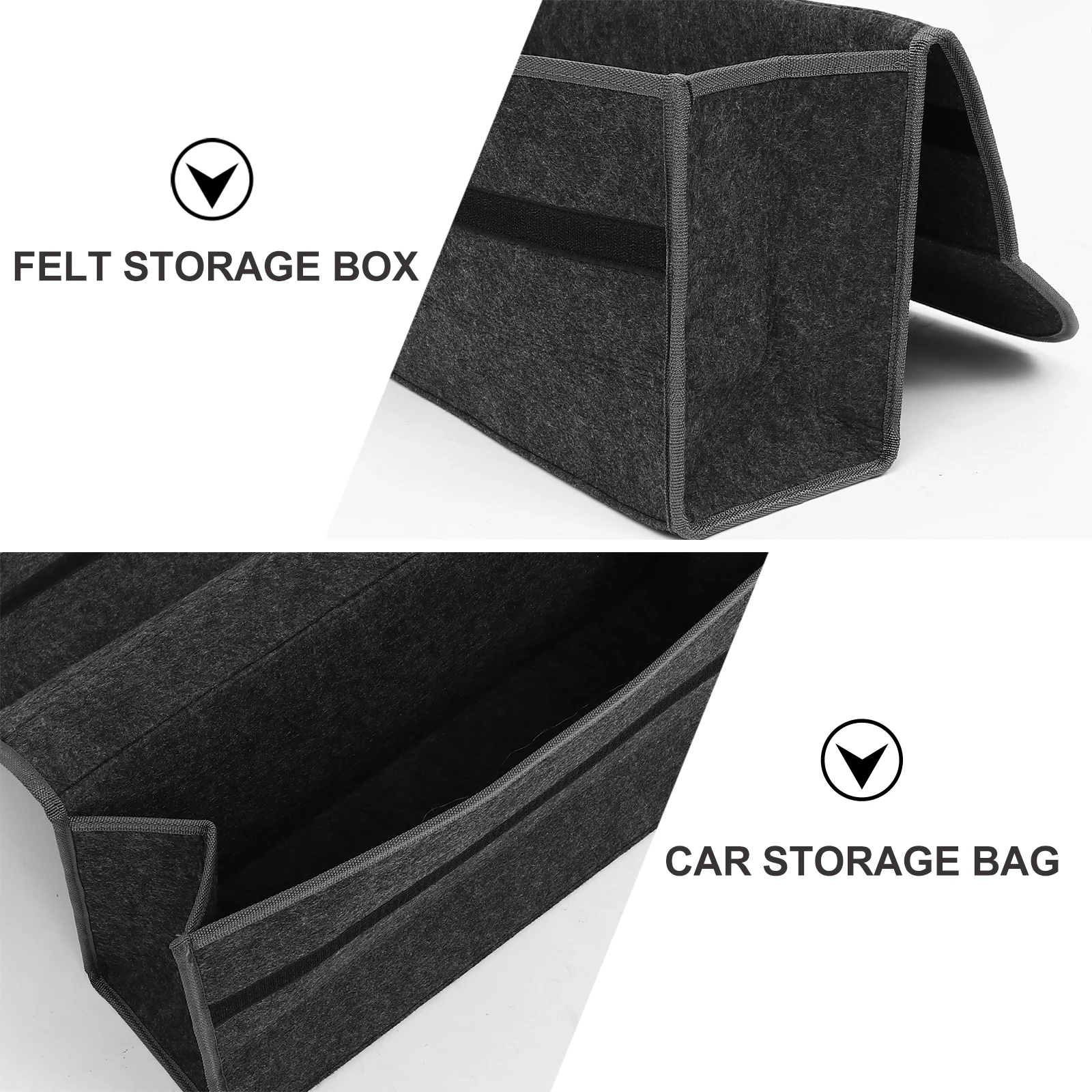 

Car Storage Large Capacity Collapsible Felt Box Trunk Home Use Car Trunk ganizer Durable Storage Case Holder