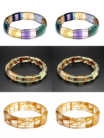AAAA Natural Blue purple yellow green fluorite Green-phantom bracelet Gemstone Bangle jewelry for Men women for gift wholesale!