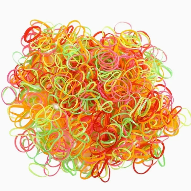 

Colorful Disposable Hair Bands Scrunchie for Kids Girls Elastic Rubber