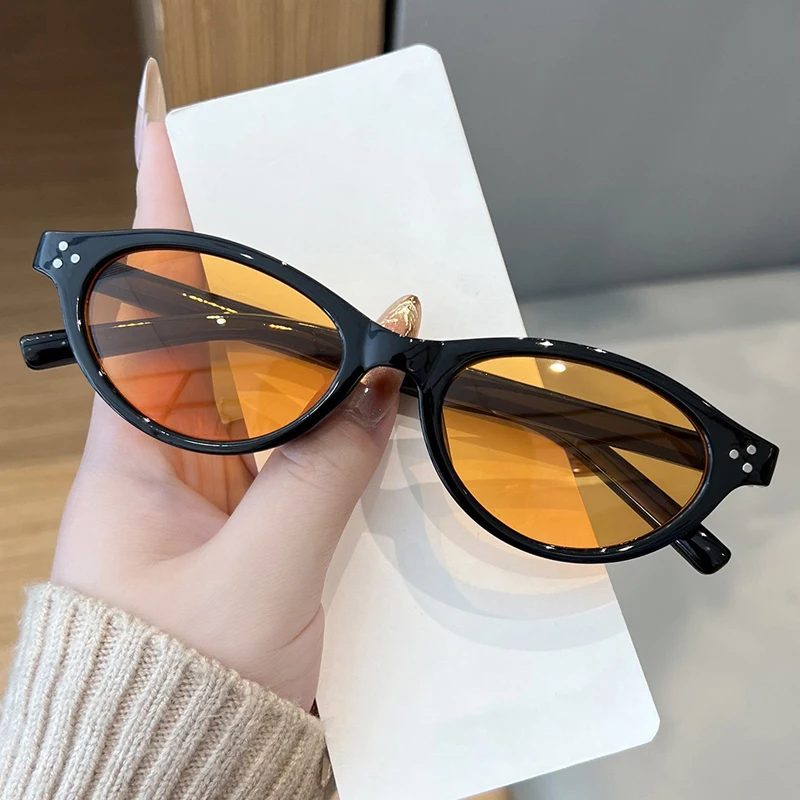 Wandern 2 stücke Vintage Kleine Oval Anti Licht Gläser Frauen Männer Klassische Luxus Brillen Trave Dame Mann UV Schutz brillen