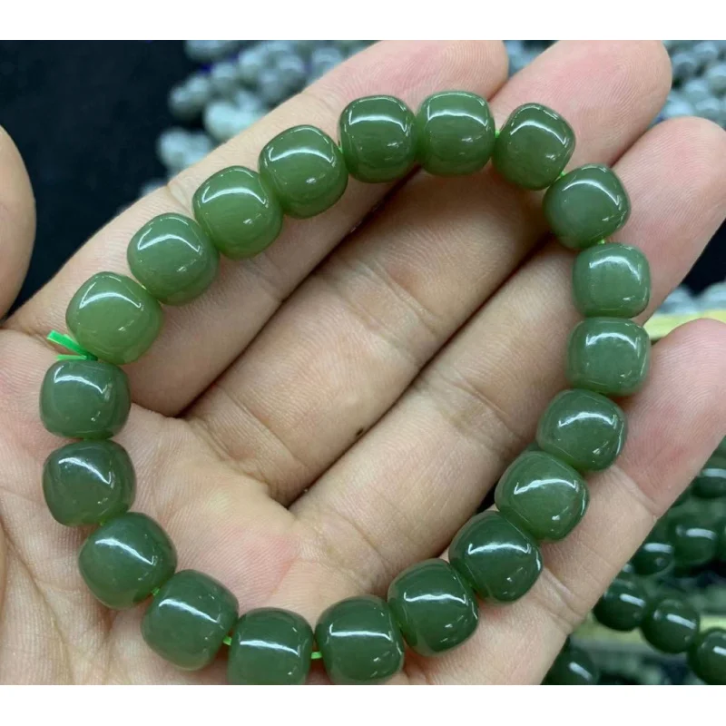 Xinjiang Hetian Jade Old-Styled Bead Single-Wrap Bracelet Jewelry Live Broadcast Supply