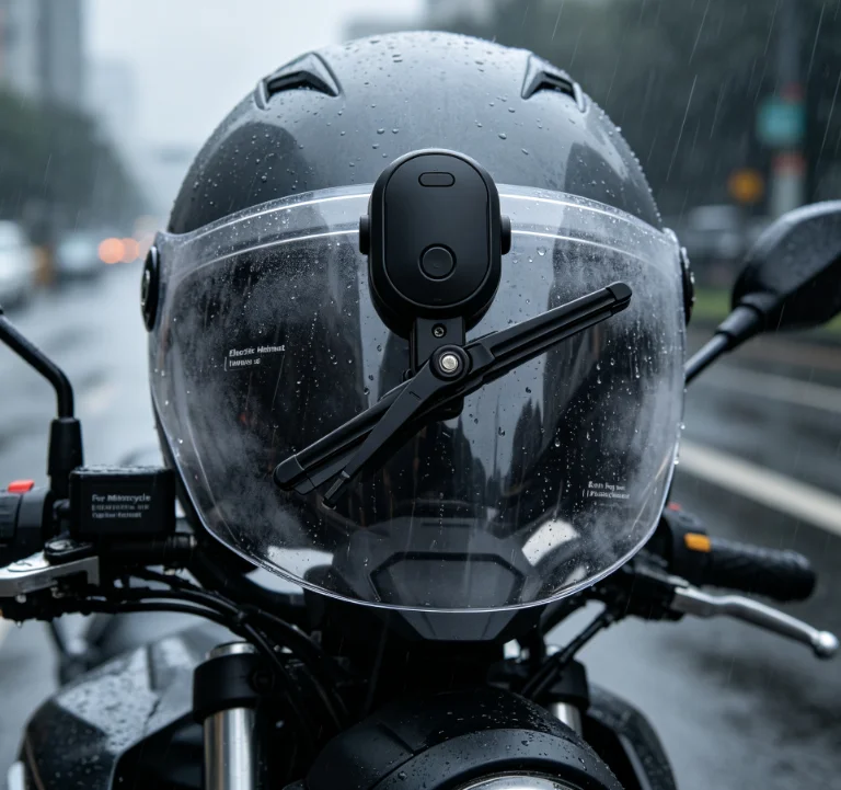 Universal Helmet Wiper Electric Lens Cleaner For Motorcycle E-Bike Full Half Uncover Helmet