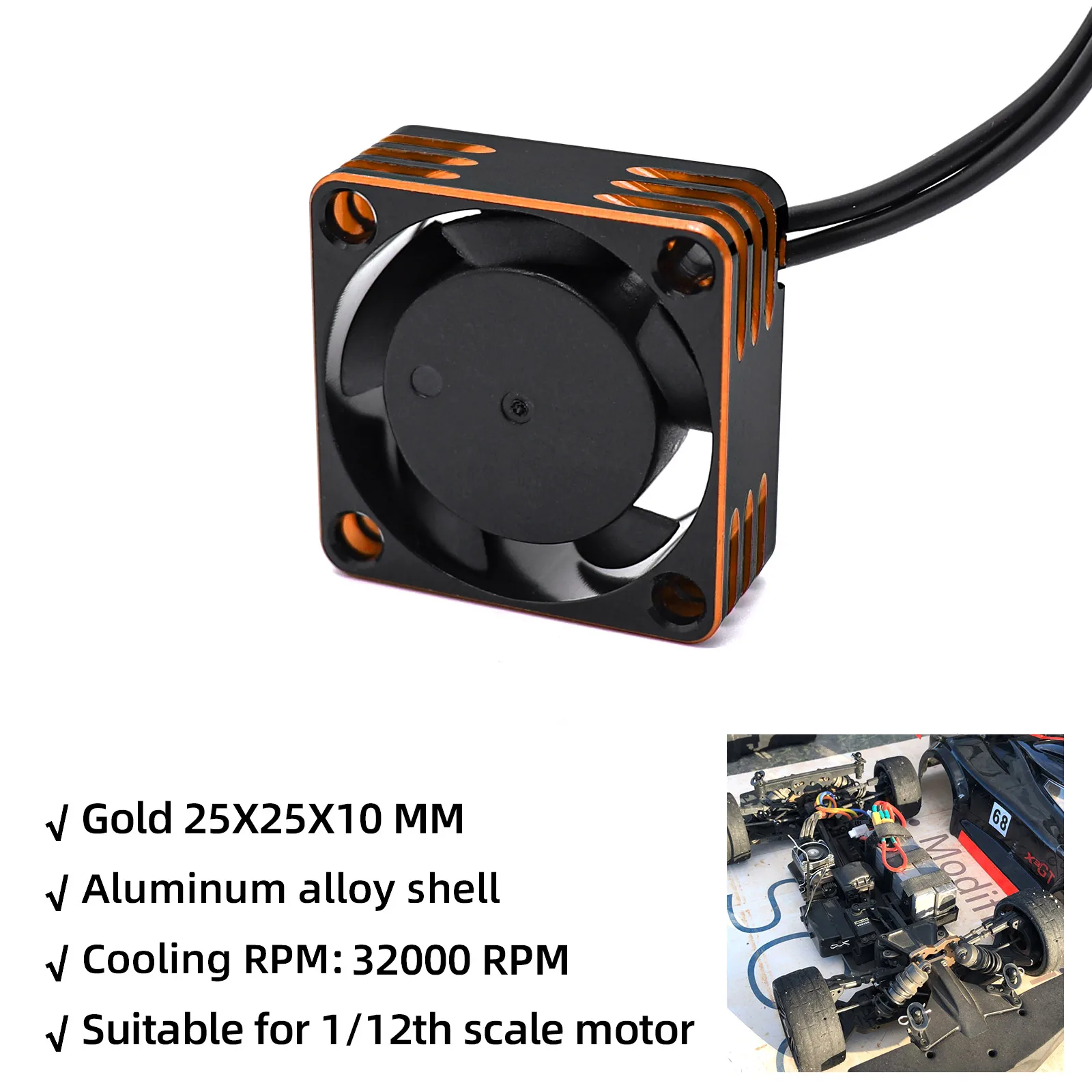 RC 25/30/35/40/50mm Fan 28000 RPM Warmteafvoer Koelventilator voor RC Crawler 1/10 1/8 1/5 Motor Borstelloze/Geborsteld ESC RC Auto