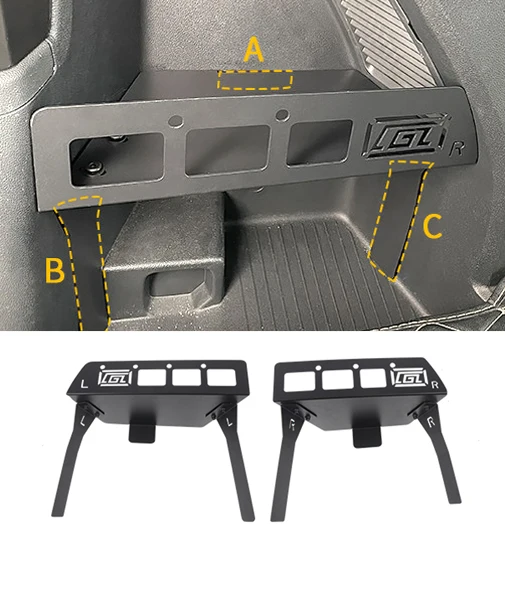 For VW Volkswagen Atlas 2018-2024 Modification Storage Panel Rear Trunk Debris Rack Storage Box