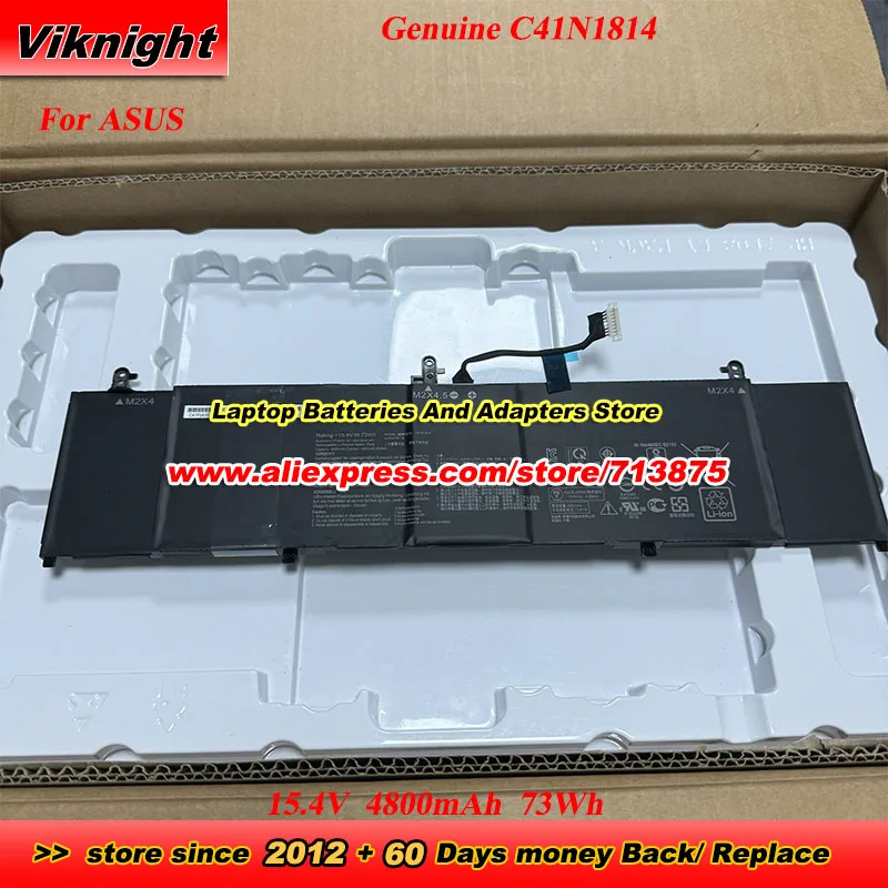 

Оригинальный аккумулятор C41N1814 C41PPEH для Asus ZenBook 15 UX533 RX533FD U5300FD UX533FD UX533FN-A8021T ноутбука 15,4 В 4800 мАч 73 Втч