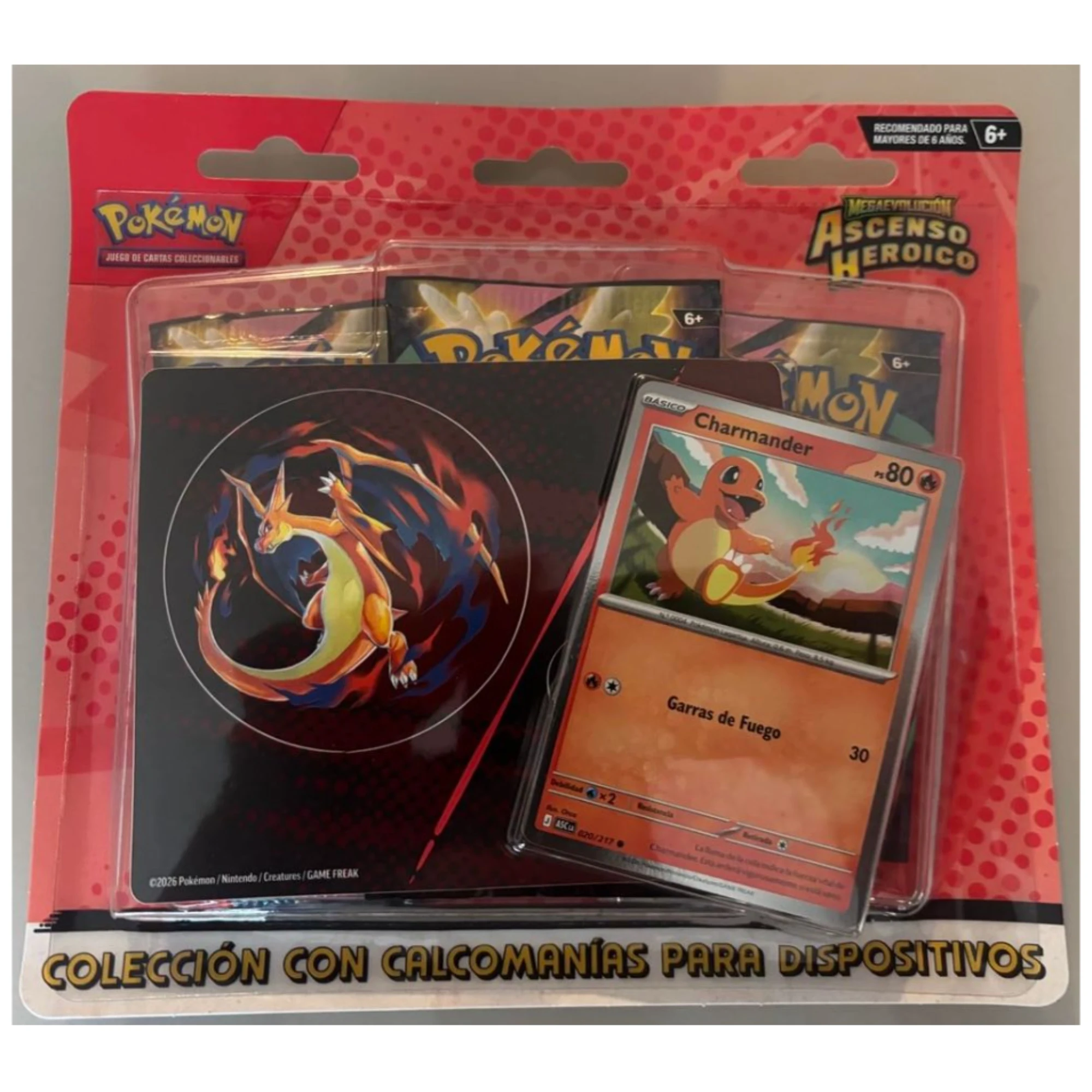 Spanish Version (Random Style) Pokémon Mega Evolution Heroic Ascent Collection with Stickers
