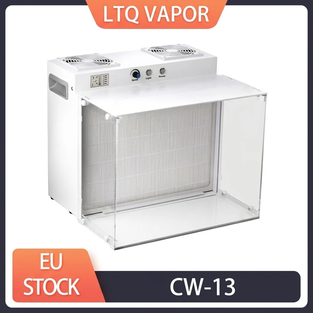 LTQ Vapor CW-13, cappa a flusso laminare, filtro HEPA H13, efficienza di filtrazione del 99,97%, sistema a flusso laminare verticale con doppia ventola, erogazione continua di aria, illuminazione a