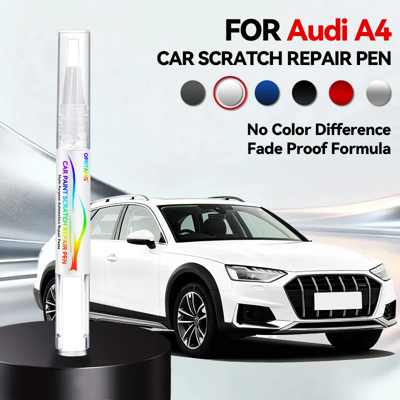 

Ручка-корректор для ремонта автомобильной краски для AUDI A4 1996-2026 годов, аксессуары для устранения царапин, цвета: белый, черный, красный, серый, синий, серебристый