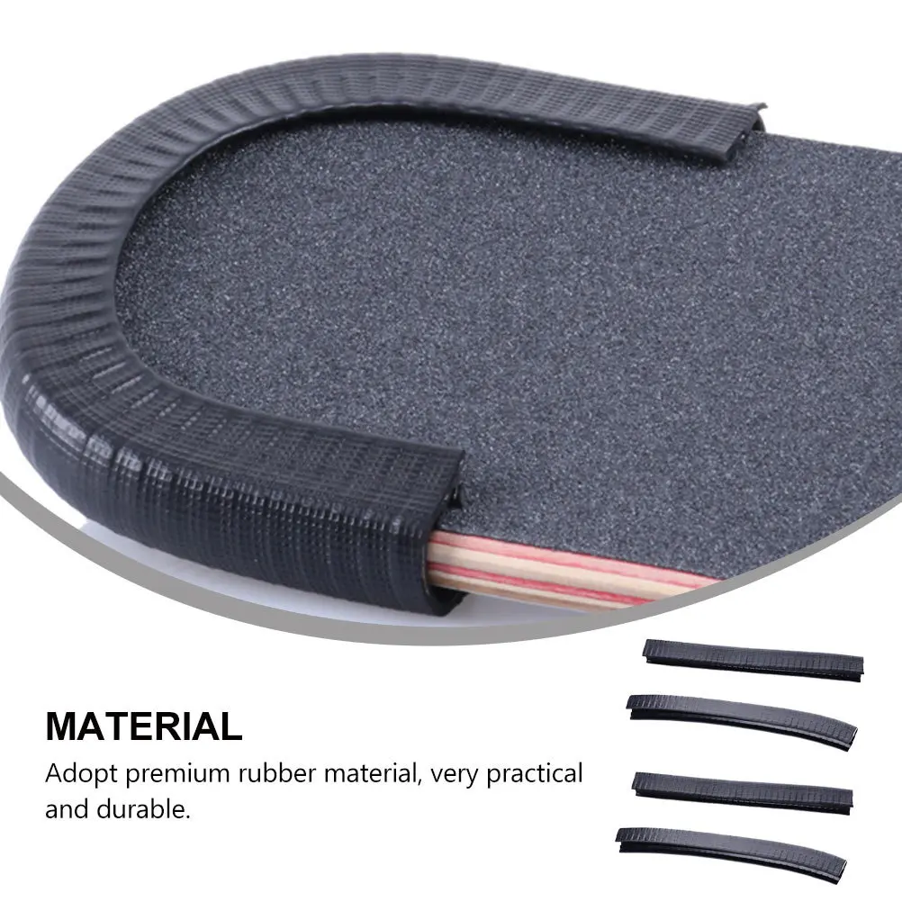 2Pairs Skateboard Bumper Anti-Collision Protection Strip High Deck Guards Heat Resistant Deck Protection