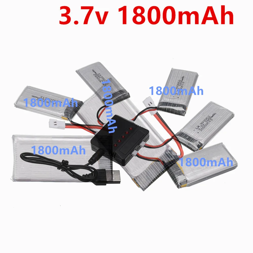 903052 3,7 V Lipo-Akku 1800 mAh mit XH2.54-Stecker für SYMA X5SW X5 X5S X5C M18 H5P KY601S RC Quadcopter Hubschrauberteile