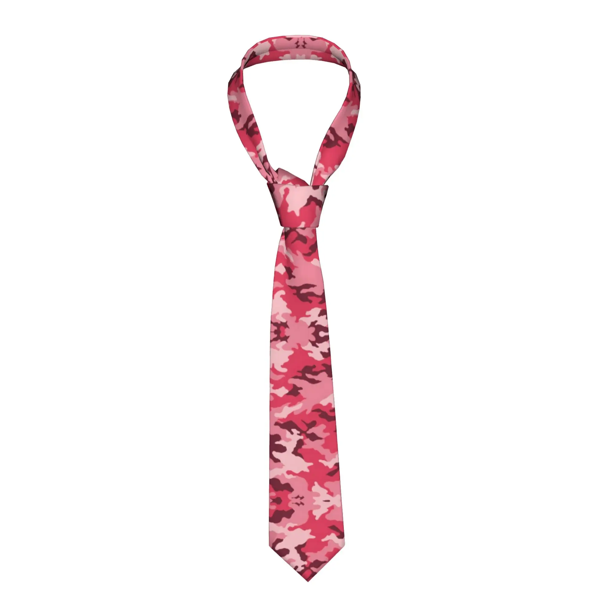 

Красный камуфляжный галстук на заказ для мужчин, формальный, шелковый, с узором Flecktarn Splittertarn, для офиса