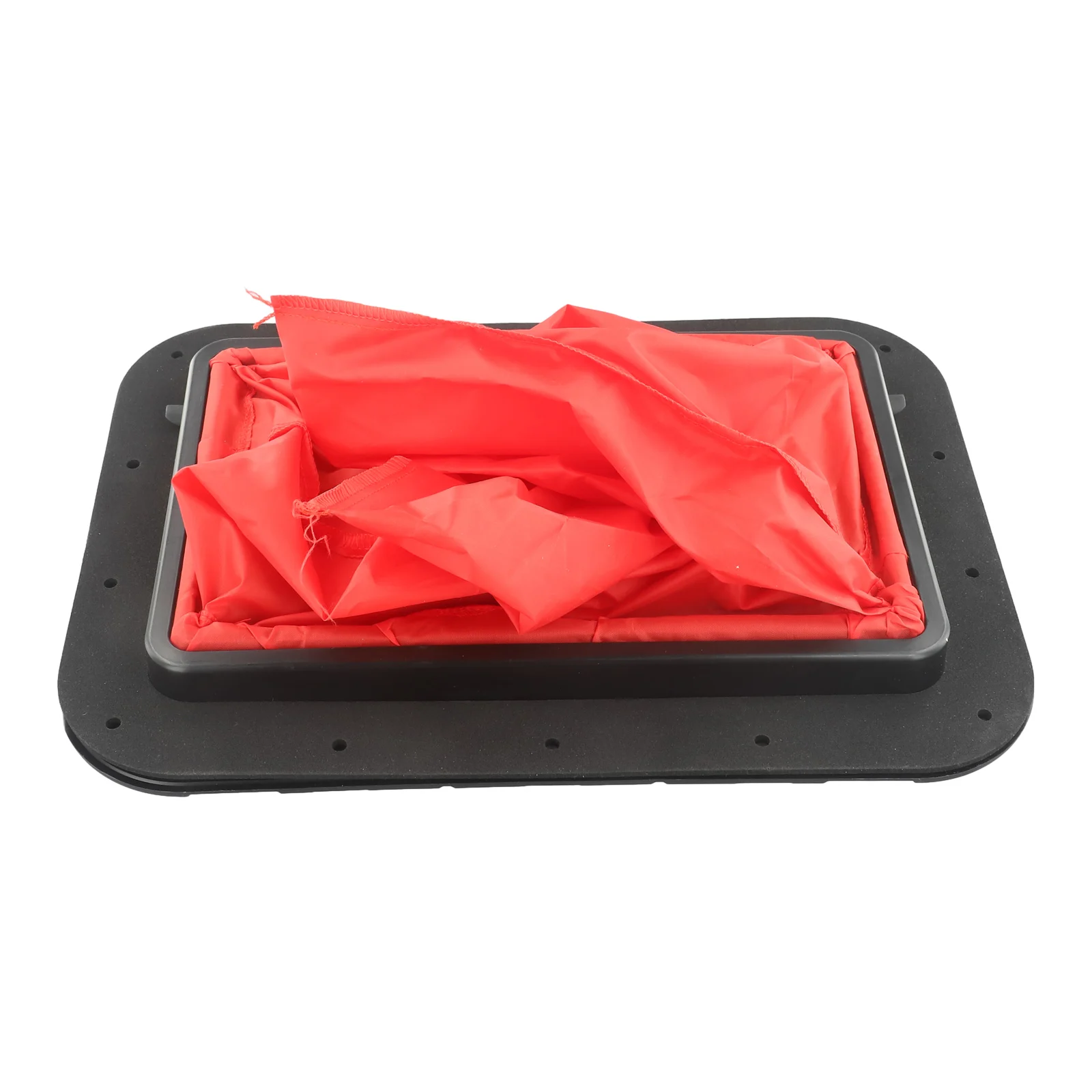 

Sleek Marine Deck Plate Square Hatch featuring Secure Locks for Boat Use Includes Handy Waterproof Red Storage Bag