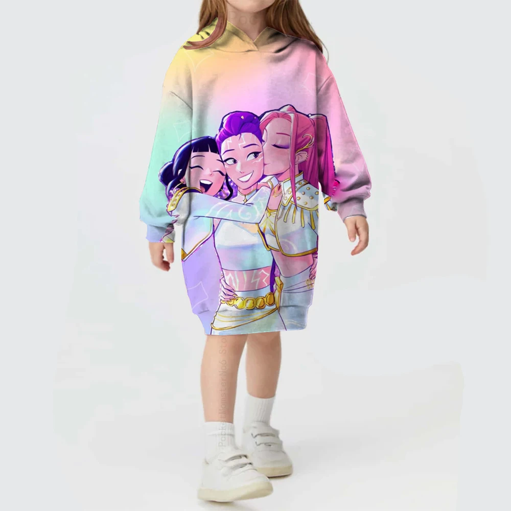 KPop Demon Hunters robe à capuche mode Rumi sweat pull mignon à manches longues automne filles dessin animé Y2K vêtements de sport à capuche
