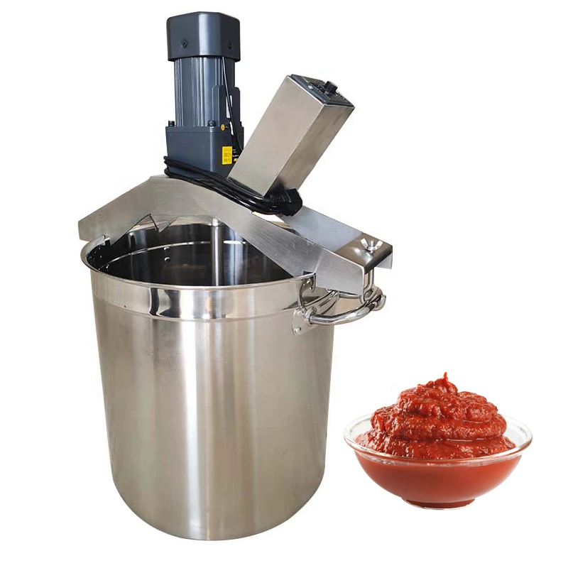 

Good Price 20L Small Chili Tomato Sauce Cooker And Mixer Soup Porridge Boiling Cooking Kettle Pot Curry Paste Making Machine