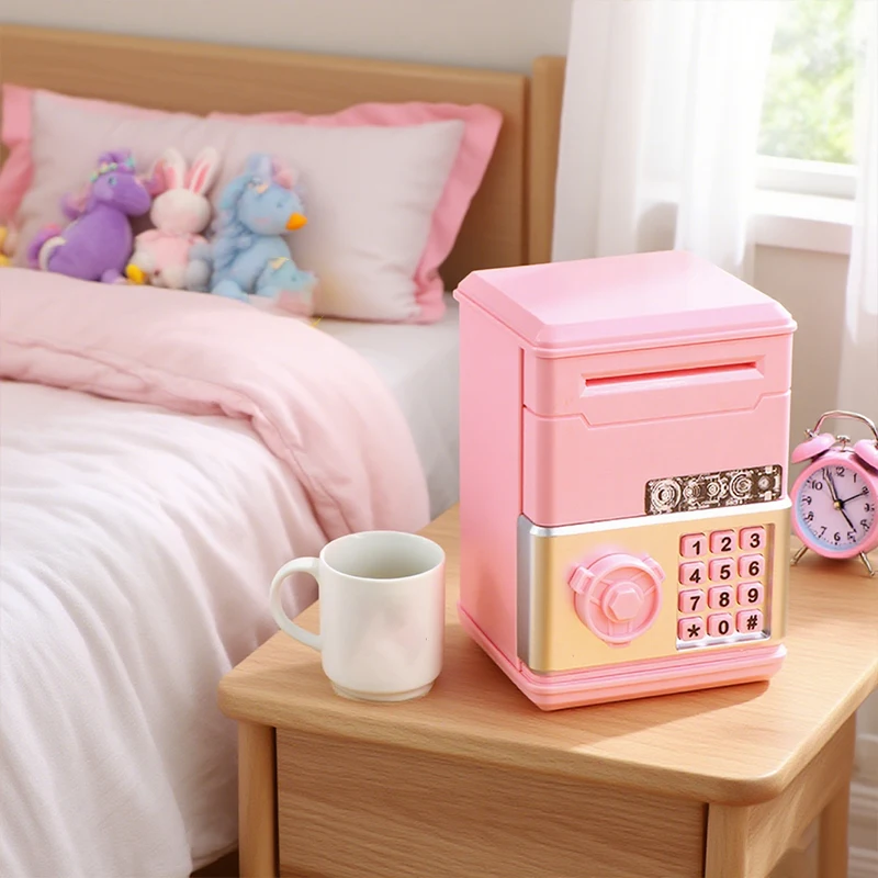 1個 ATM型ミニ貯金箱 新品 パスワード付き 子供用貯金箱 金融教育玩具 男の子 女の子 子供向けギフト