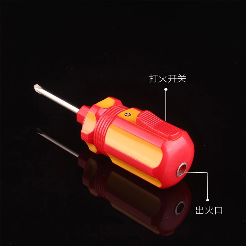 Creative tool model inflatable open fire lighter creative mini Phillips screwdriver lighter hot selling explosion