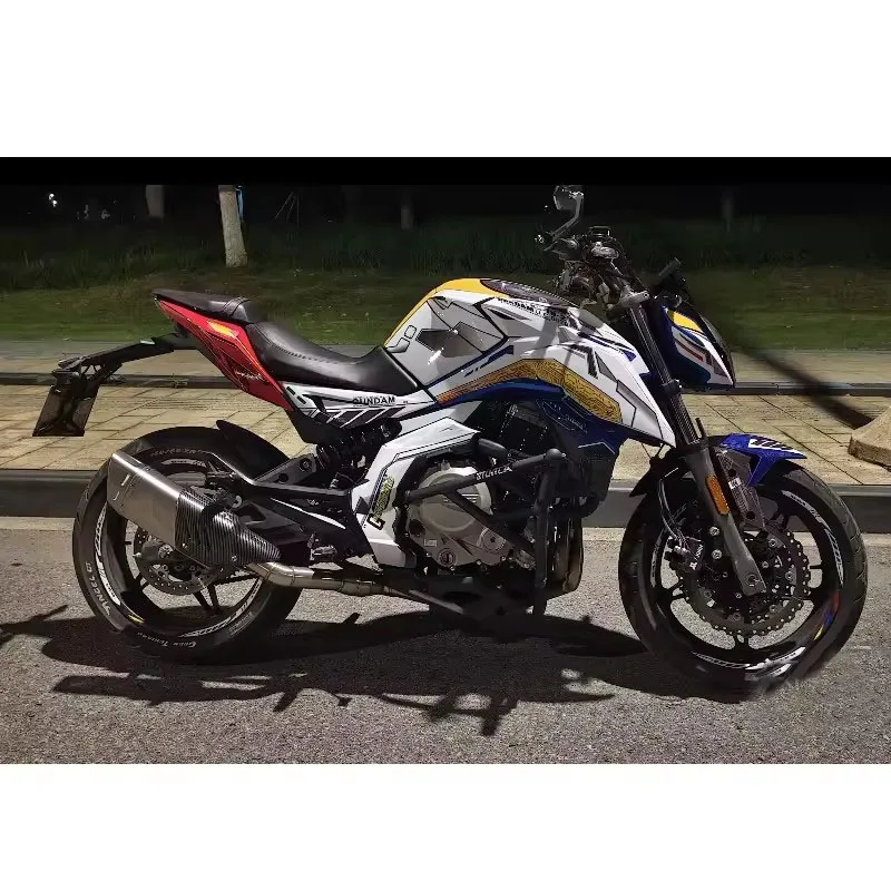 CFmoto NK 400 650 NK400 NK650 エスケープ バイク用 エキゾースト ミッドリンクパイプ 51MM スリップオン ブラック/シルバー/ブルー マフラーチップ付き