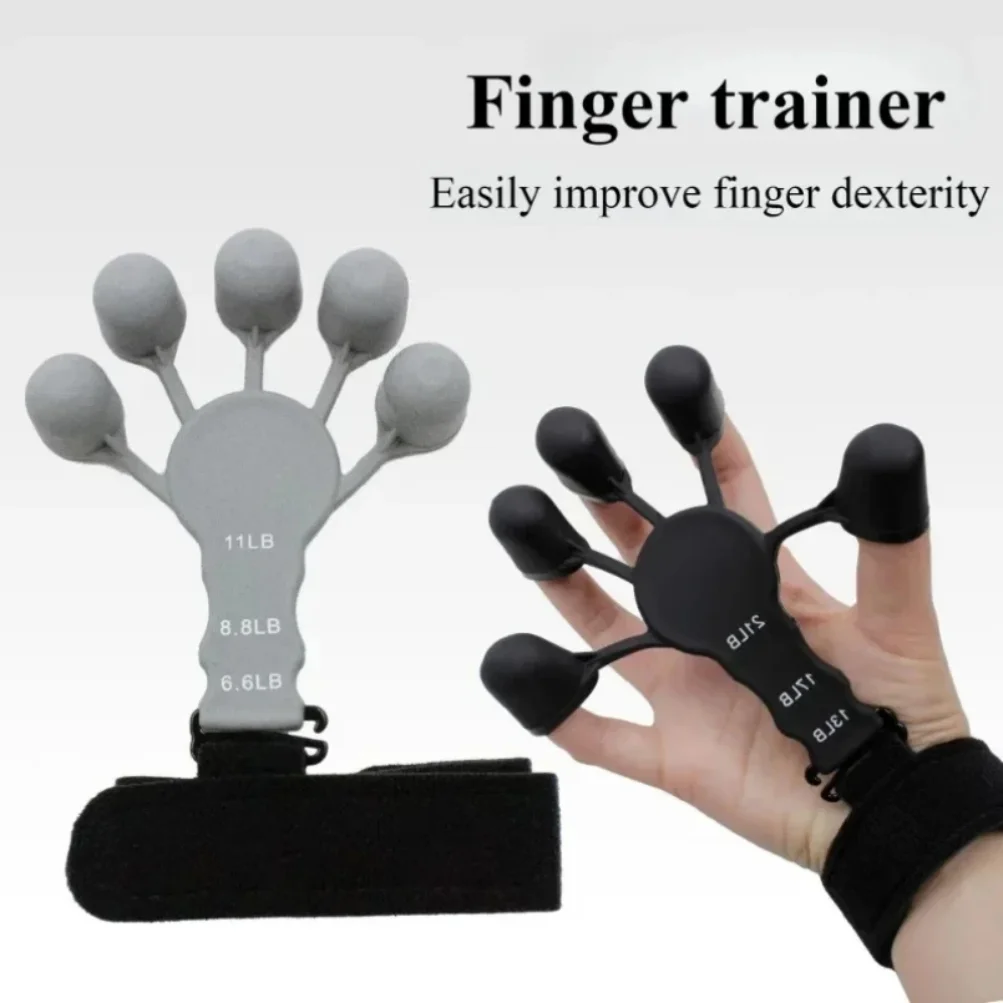 

Silicone Grip Finger Exercise Stretcher Hand Strengthener Arthritis Grip Trainer Hand Brush Expander Grips Gym Training Fitness