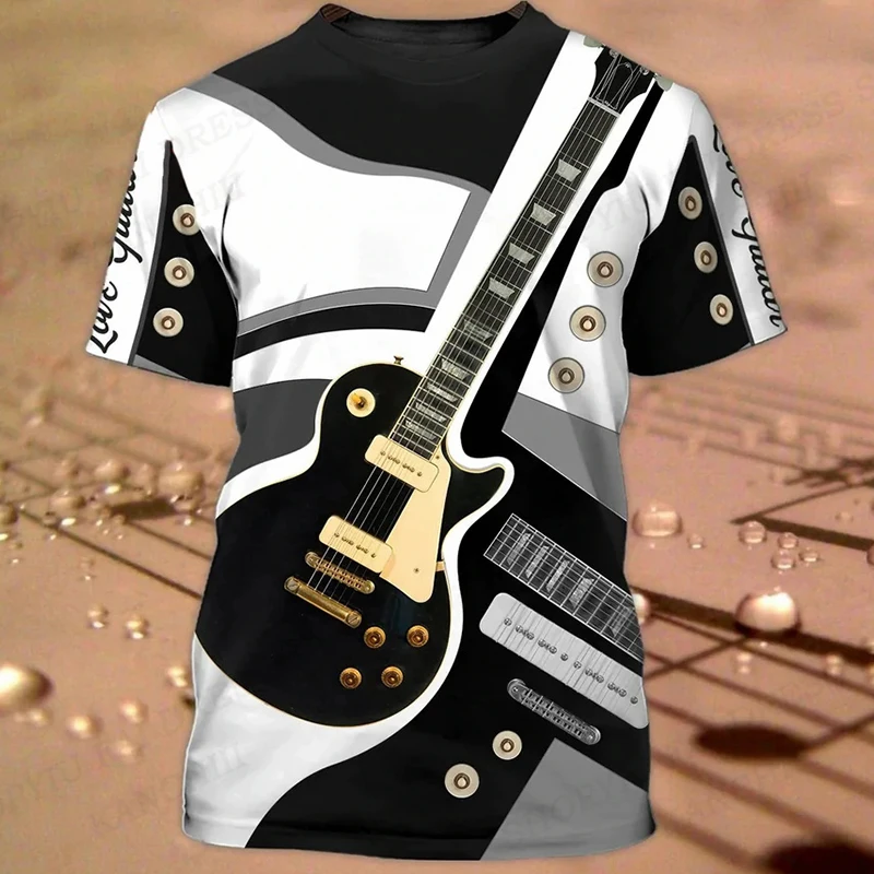 Music T shirts Guitar Graphic 3d Print Tshirt Men Women Fashion T-shirt Tops Kids Tshirt Boy Tees Men\'s Clothing Rock T-shirts