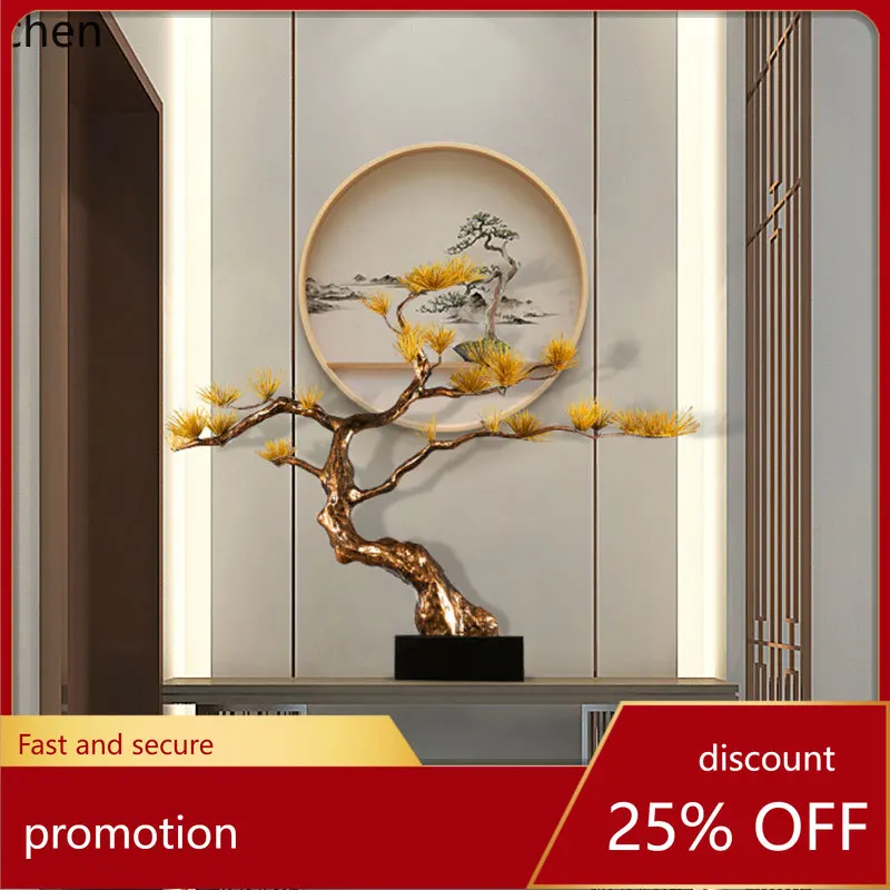 

HXL Iron Art Welcoming Pine Tree Entrance Hall Floor Ornament Living Room Soft Decoration