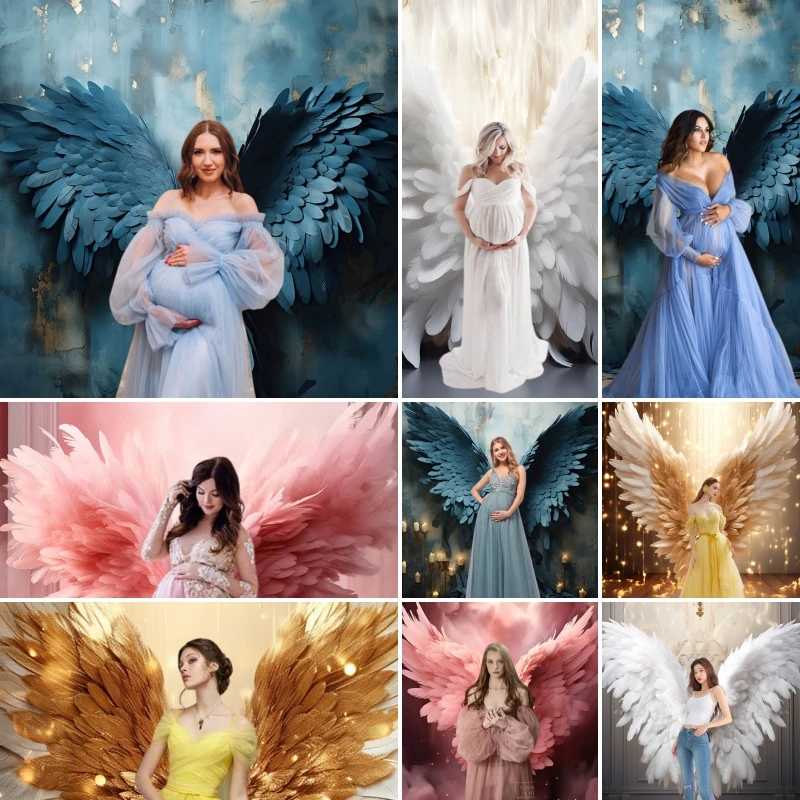 Fantasy Wings Backdrop For Photography Kids Birthday Party Adult Artistic Portrait Decor Photographic Backdrops Studio Photocall