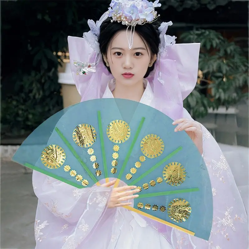 

Korean Stage Performance Props Fan Examination Competition Dancing Fan Square Dancing Festival Celebration Transparent Dance Fan